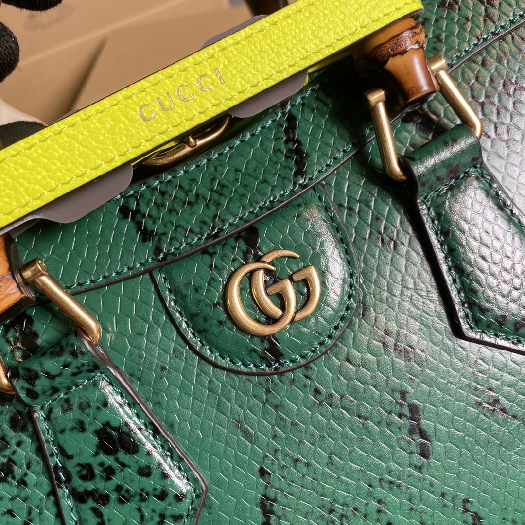 Gucci Diana Small Tote Bag Shoulder Bag 660195 Green